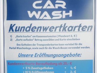 Car Wash Kundenwertkarte